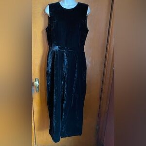 J crew Black Velvet Jumpsuit